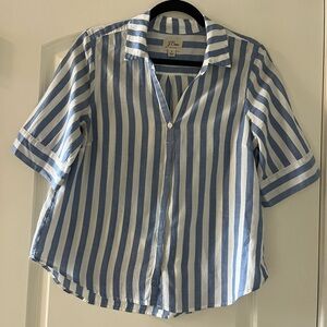 J Crew | striped button down short sleeve